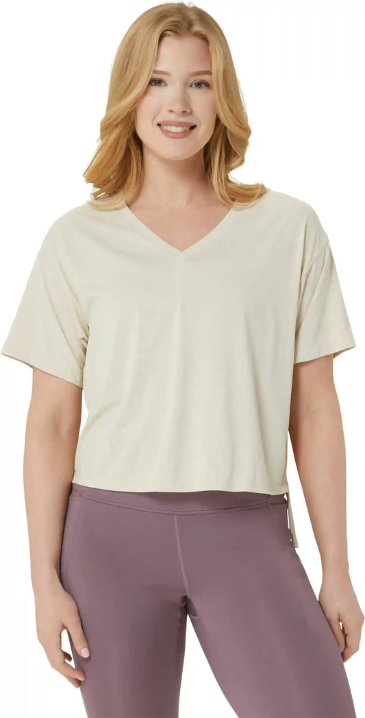 NAGINO FLEX HEATHER SHORT SLEEVE TOP