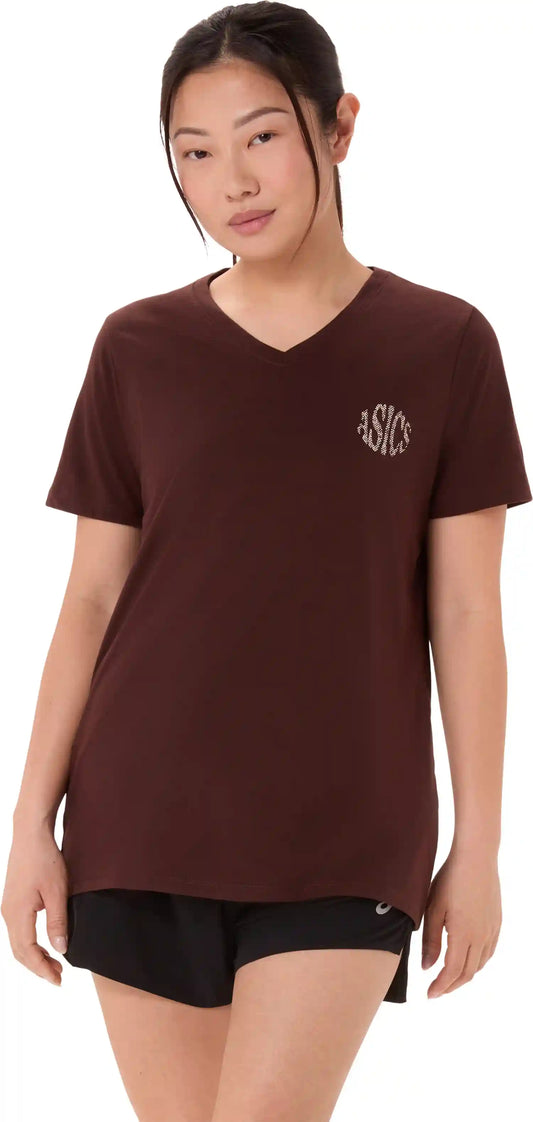 WOMEN'S ASICS NATURE V-NECK SHORT SLEEVE TEE