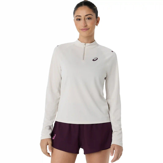 MATCH 1/2 ZIP LONG SLEEVE TOP